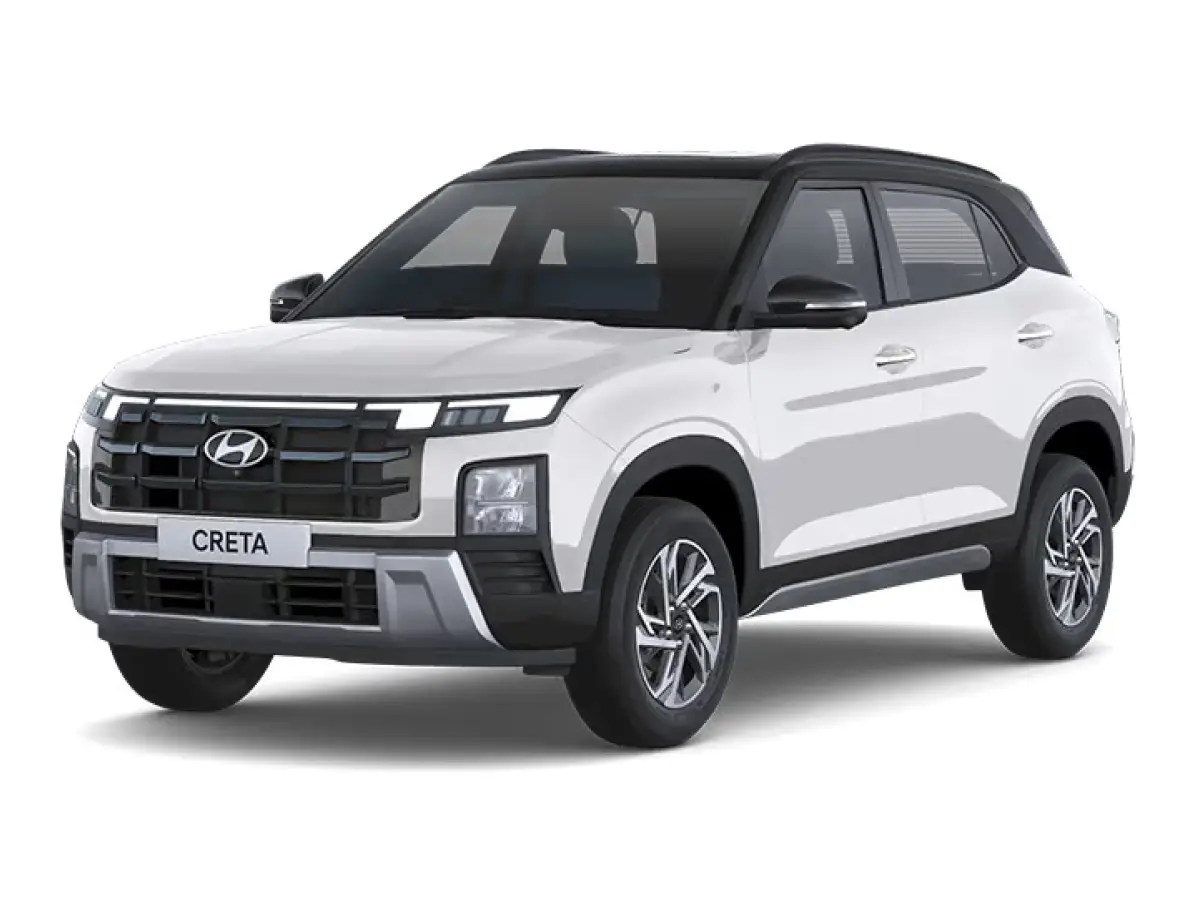 Hyundai Creta Atlas White with Abyss Black